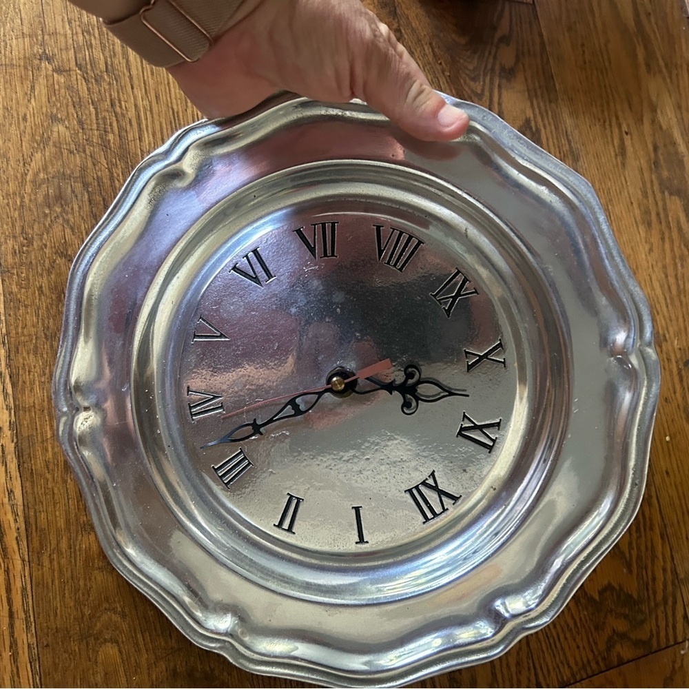 Silver Plate Clock - Picture 2 of 6